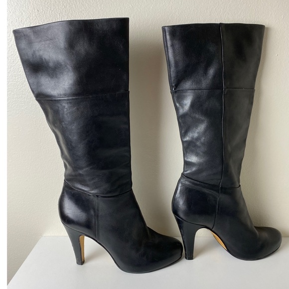 Buffalo London High Heeled Black Boot Slip-On Size 8.5 or 39. Made in Brazil - Picture 3 of 6